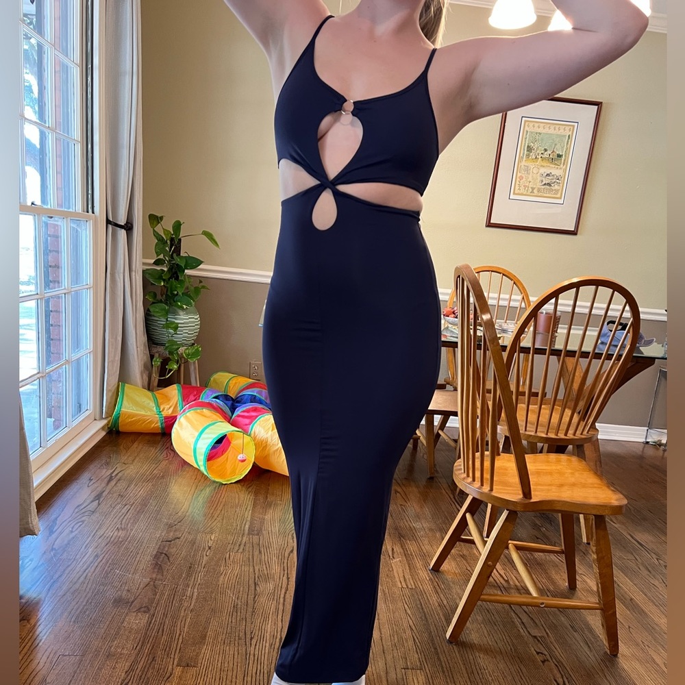 Navy maxi dress